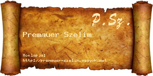 Premauer Szelim névjegykártya